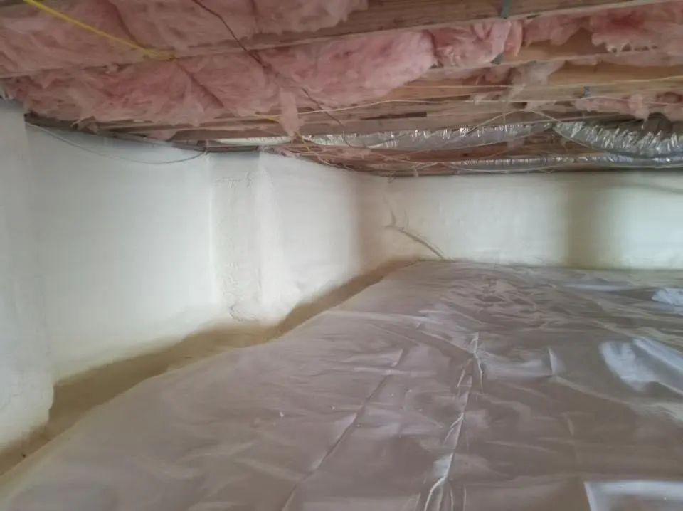 Crawl space encapsulation with closed-cell spray foam for Spray Foam Roofing Repair in Southbury